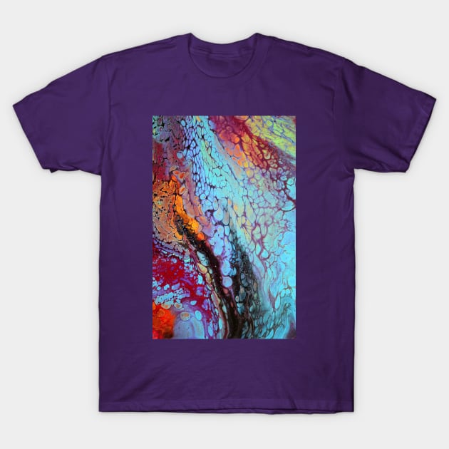 Moire Pattern Fluid Art T-Shirt by Stacey-Design